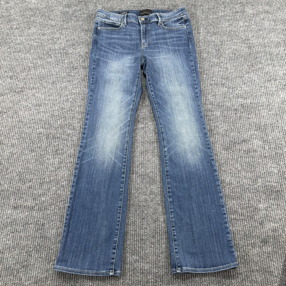 White House Black Market Slim Bootcut Jeans Womens 6L Blue Mid‎ Rise Stretch